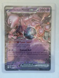 Pokemon Jumbo Card Team Rocket Mewtwo EX (Stamped) In Penny Sleeve & Top Loader - Image 1