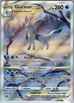 Glaceon VSTAR GG40/GG70 Crown Zenith: Galarian Gallery - Pokemon Card - NM - Image 1