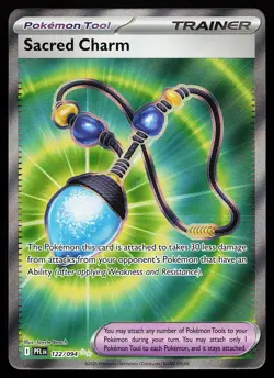 Sacred Charm 122/094 Ultra Rare Phantasmal Flames Pokemon Card - Image 1
