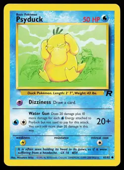Psyduck 65/82 Common Team Rocket Pokemon Card - Image 1