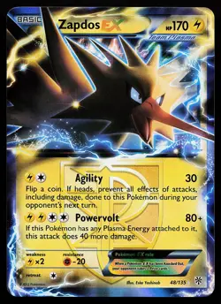 Zapdos EX 48/135 Holo Plasma Storm Pokemon Card - Image 1