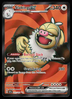 Slaking ex 227/191 Ultra Rare Surging Sparks Pokemon Card - Image 1