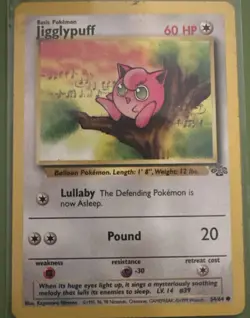 Pokemon TCG Jigglypuff Jungle 54/64 Regular 1st Edition Common - Image 1