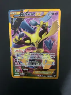 Pokemon TCG Alakazam-EX Fates Collide 125/124 Holo Secret Rare LP - Image 1