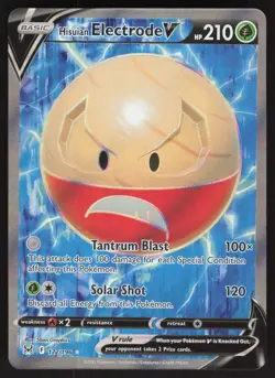 Hisuian Electrode V 172/196 Ultra Rare Pokemon TCG Lost Origin NM - Image 1