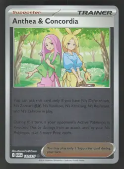 Anthea & Concordia 182/217 Reverse Holo Pokemon Ascended Heroes NM - Image 1
