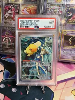 POKEMON MISTY’S PSYDUCK IR 193/182 SV10 DESTINED RIVALS HOLO PSA 9 - Image 1