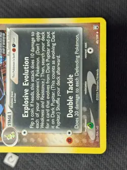 Dark Pupitar 40/109 - ex Team Rocket Returns Stamped Reverse Holo Pokemon TCG NM - Image 5