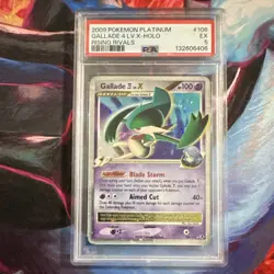 Pokemon Gallade 4 Lv.X 106/111 Rising Rivals Holo Ultra Rare PSA 5 2009 - Image 1