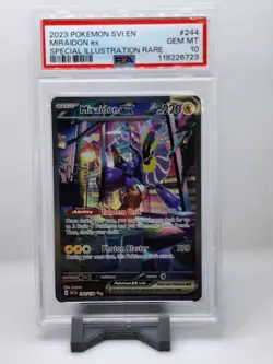 Pokemon Miraidon ex Scarlet & Violet Special Illustration Rare #244 PSA 10 - Image 1