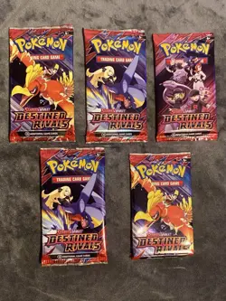 Pokemon TCG Destined Rivals Individual Packs X5 Sealed With Display Box - Image 2