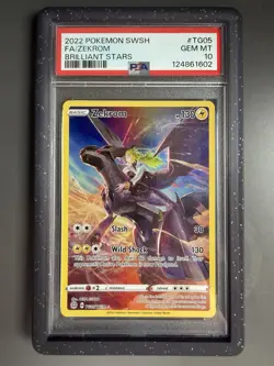 2022 Pokemon SWSH Brilliant Stars Zekrom #TG05 FA Gem Mint PSA 10 - Image 1