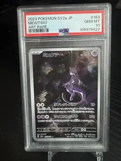 PSA 10 Mewtwo 183/165 SV2a 151 Art Rare Japanese Pokemon Card GEM MINT - Image 1