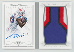 2015 National Treasures Karlos Williams Rookie Jumbo Patch Book Auto 13/99 - Image 1