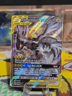 Pikachu & Zekrom GX SM168 Black Star Promo Tag Team Pokemon Card TCG - Image 1