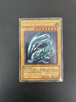 Yu-Gi-Oh! SDK-E001 Blue-Eyes White Dragon (Unlimited Ed.) Ultra Rare, HEAVY PLAY - Image 1