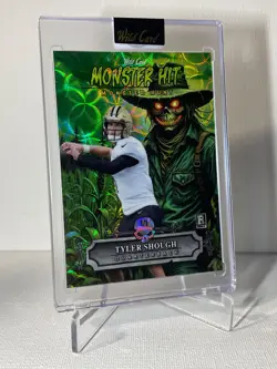 Tyler Shough 2025 Wild Card Haunted Hits Monster Hit 1/1 Scope Holo Saints RC - Image 1