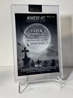 Tyler Shough 2025 Wild Card Haunted Hits Monster Hit 1/1 Scope Holo Saints RC - Image 2