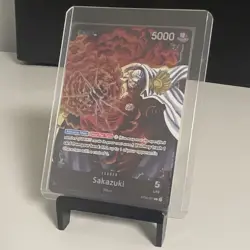 One Piece Card Game Sakazuki Leader ST06-001 Navy 5000 Power Regular - Image 1