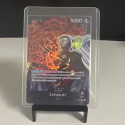 One Piece Card Game Sakazuki Leader ST06-001 Navy 5000 Power Regular - Image 2