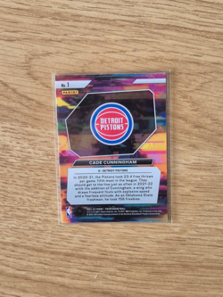 2021-22 Prizm Instant Impact Rookie Cade Cunningham #1 RC - Pistons - Image 2