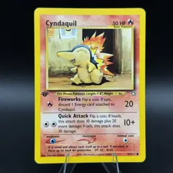 Cyndaquil 1st Edition 57/111 Neo Genesis WOTC Vintage Pokemon MP - Image 1