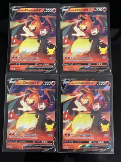 Lance’s Charizard V SWSH133 Promo NM Pokemon Card Lot of 4 Bundle - Image 1