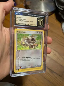 (POP 12) CGC 10 PRISTINE Pokemon Zigzagoon Ex Ruby Sapphire 79/109 Card - Image 1