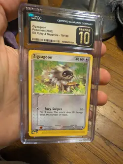 (POP 12) CGC 10 PRISTINE Pokemon Zigzagoon Ex Ruby Sapphire 79/109 Card - Image 2