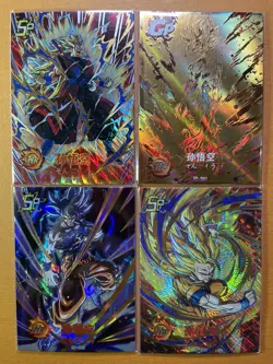 Dragon Ball Hero Lot of 4 x Premium Anime Foiled SP 018 016 Sketch GP Cards Goku - Image 1
