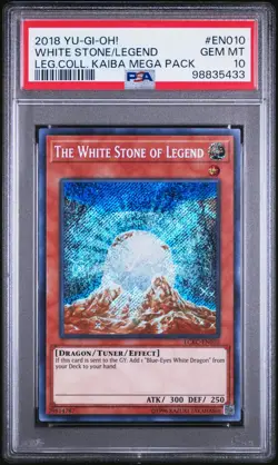 Yu-Gi-Oh Card: The White Stone of Legend LCKC-EN010 Secret Rare PSA 10 - Image 1