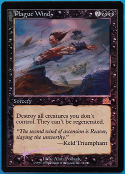 Plague Wind FOIL Prophecy PLD Black Rare MAGIC MTG CARD (ID# 498035) ABUGames - Image 1