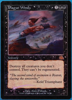 Plague Wind FOIL Prophecy PLD Black Rare MAGIC MTG CARD (ID# 501226) ABUGames - Image 1