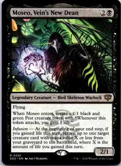 Moseo, Vein's New Dean 91 Rare Secrets of Strixhaven Magic: The Gathering NM - Image 1