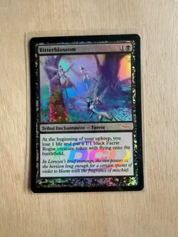 MTG Bitterblossom - DCI Judge Promo Foil - NM Rare Promo - Image 1
