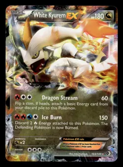 White Kyurem EX 103/149 Ultra Rare BW Boundaries Crossed Pokemon Card - Image 1