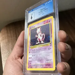 Mewtwo Pokemon TCG Base Set 2 10/130 Holo Rare CGC 6 Graded 2000 - Image 4