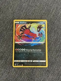 Yveltal 046/072 Pokemon Shining Fates Amazing Rare Holo Card - Image 1
