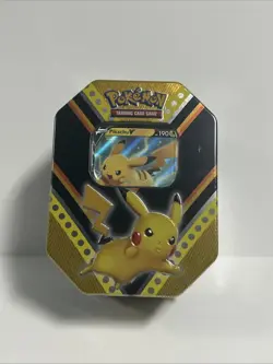 POKEMON V POWER TIN PIKACHU BRAND NEW 2021 FALL - SEALED - Image 1