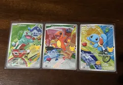 Pokemon First Partner Illustration Collection Series 1 Kanto Gen 1 Starters Set - Image 1
