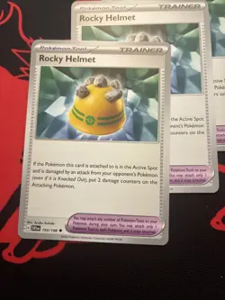 4x Rocky Helmet 193/198 Scarlet & Violet Base Pokemon TCG - Trainer Playset - Image 2