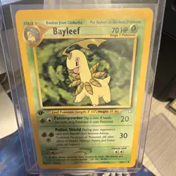 Chikorita 54/111 Neo Genesis 1st Edition Common Basic 50 HP Pokemon TCG - Image 1