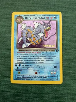 Dark Gyarados Prerelease 8/82 Team Rocket Holo Pokemon WOTC Promo 2000 - Image 1