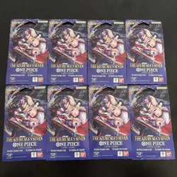 One Piece TCG: The Azure Sea's Seven Sleeved Booster OP-14 English - Lot of 8 - Image 1