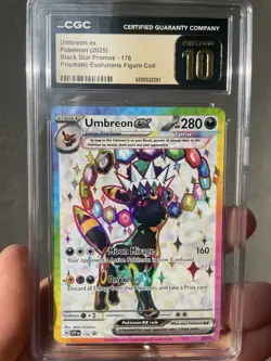 Pokemon Umbreon ex Prismatic Evolutions Promo SVP EN 176 CGC 10 Pristine 🔥 - Image 1