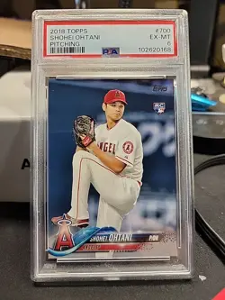 2018 TOPPS PITCHING #700 SHOHEI OHTANI ROOKIE RC PSA 6 - Image 1