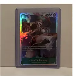 Bandai Jewelry Bonney OP07-026 One Piece CCG Holo 6000 Power Character Card - Image 1
