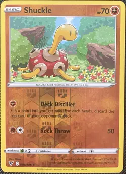 Shuckle 085/185 Swsh04: Vivid Voltage Reverse Holo - Pokemon Card - Image 1