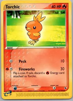 Pokemon Torchic Ruby and Sapphire 73/109 Light Play LP+ or Better - Image 1