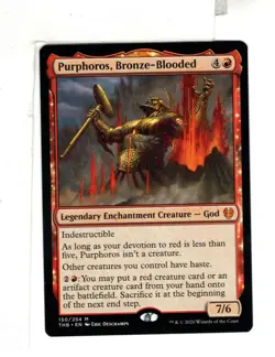 MTG SkeenAB Purphoros Bronze-Blooded from Theros Beyond Death. NM. - Image 1